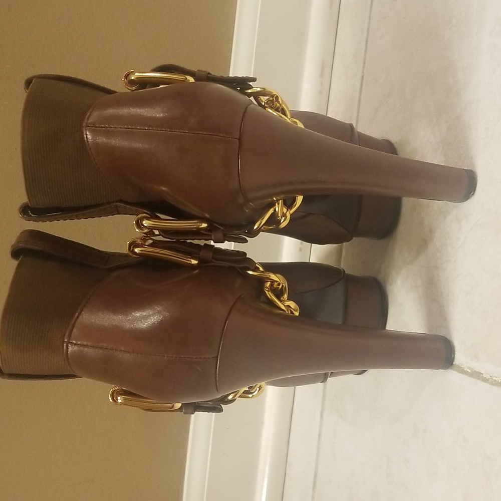Donald J Pliner brown boots size 6.5M EUC...high heel sexy boots - Picture 4 of 16